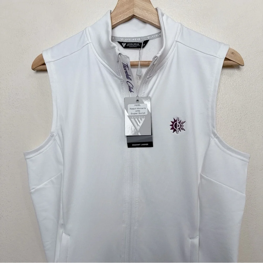 LEVELWEAR Womens Small Layer Resort White Golf Vest - Picture 3 of 12